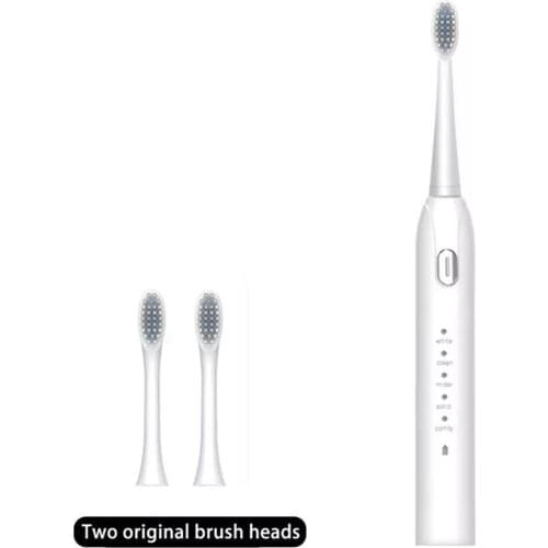 Electric Toothbrush Dry Battery Charging Adult Waterproof Automatic Ultrasonic Toothbrush With 2 Brush Heads