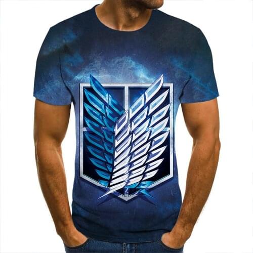 3D T-Shirt Attack On Titan Team Cothing Men Women Children Short Sleeve Cool Tees Fashion Casual Summer Boy Girl Kids Streetwear