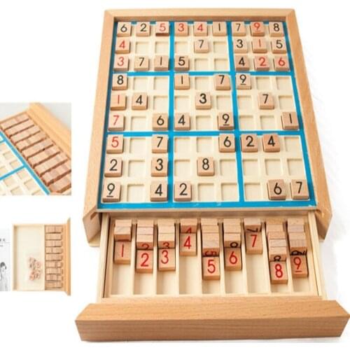 2019 Best Sale Children Sudoku Chess Beech International Checkers Folding Game Table Toy Gift Learning & Education Puzzle Toy