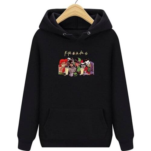 Friends Show Funny Cartoon Aesthetic Autumn Winter Warm Hoodies Women Korean Style Anime Graphic Vintage Female