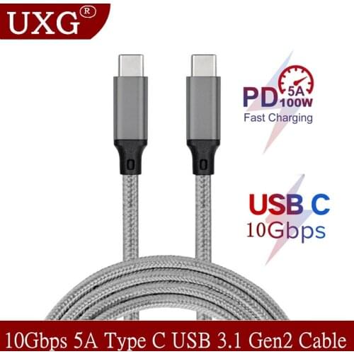 5A Type C Cable 3M USB 3.1 Gen 2 To C PD 100W Data 10Gbps 4K HD For Macbook Samsung VR Quick Charge 4.0 Fast Charging USB-C Cord