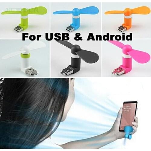 Pocket Fans USB Gadget OTG Mini Micro USB Large Wind Cooling Fan For OTG Android Mobile Phones Desktop Laptop Wholesale 50pcs