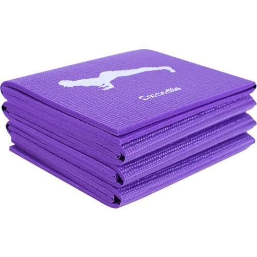 PVC Foldable Yoga Mat Exercise Pad Thick Non-slip Folding Gym Fitness Mat Pilates Supplies Floor Play Mat