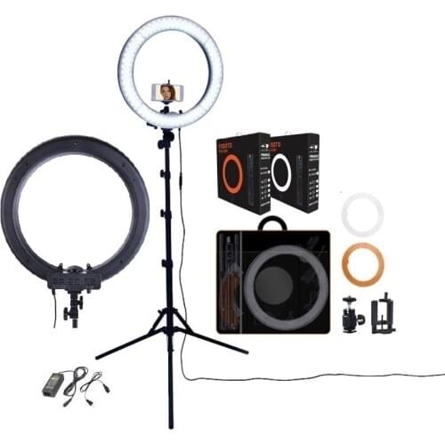 Mexico Free Shipping FOSOTO RL-18 18inches studio Camera Vlog LED tik tok makeup ring lights with tripod stand with customeriz