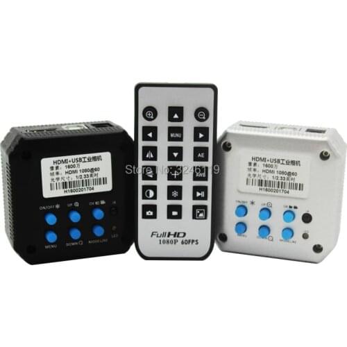20MP 1080P 60FPS Industrial Microscope Camera HDMI USB Output TF Card Storage Video Remote Control Operation Phone Repair