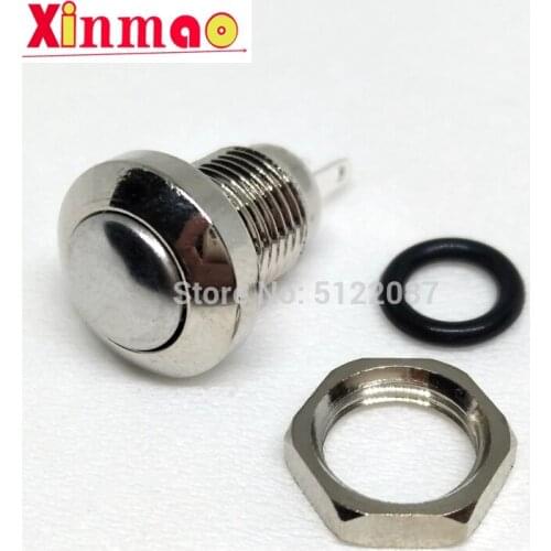 1Pcs 8mm Metal Momentary 1NO 2Pin Mini Push Button Switch 0.5A/250VAC Reset No lock No Light Start Waterproof Button New