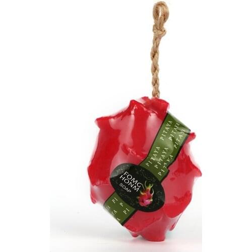 Cute 3D Natural Pitaya Fruit Essential Oil Handmade Soap Cleaning Skin Wash Soap Moisturizing Shrink Pore