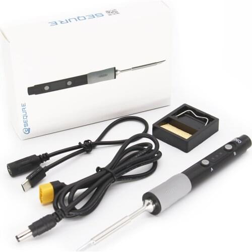 SEQURE SQ-D60A 60W Type-C Mini Soldering Iron Kit Digital LCD Solder Gun with Holder Stand, Digital Constant Temperature Control