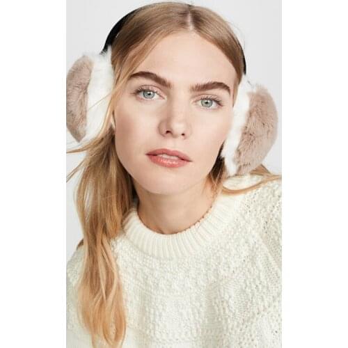 Rex rabbit fur Hang Ear Cover Warm Winter Earmuffs Female real rabbit Fur Earmuffs Cold Ear Warmer Fold Ear Protection Headband