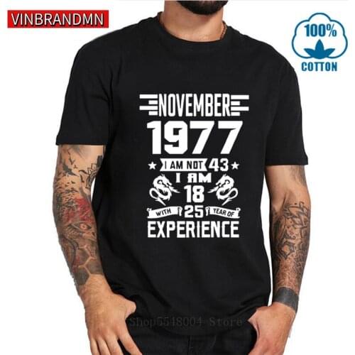 November April May June July August September October December 1977 BIRTH YEARS shirt Mens T shirt Casual January February March