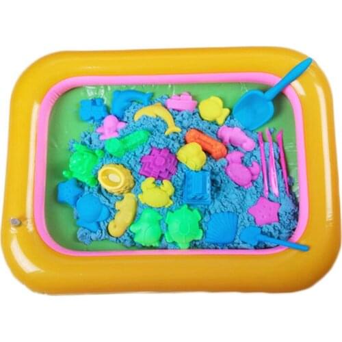PVC Inflatable Childrens Sand Table Toy Special Sand Tray For Space Sand Indoor Plastic Mobile Table Tray Accessories Toys Gift