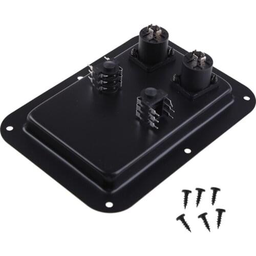 Junction Box 4-Core Socket Jack Plate Terminal Binding Post Dual Speakon Input PA DJ Speaker Cabinet B95C