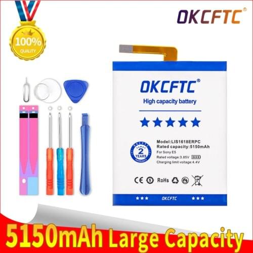 Replacement Battery For SONY Xperia E5 XA1 F3113 F3112 F3116 F3115 F3311 F3313 F3111 G3112 G3121 G3116 LIS1618ERPC 5150mah