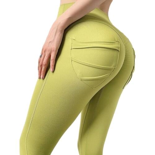 Tight Folds Leggings For Female Sexy Fitness Running Training Women Leggings High-Waisted Hip Lift Womens Pants Yoga Pants