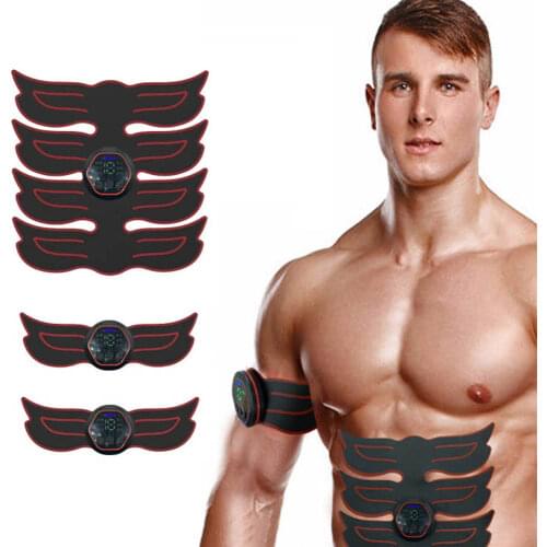 Muscle Stimulator EMS Abs Trainer Home Gym Electrostimulation Abdominal Muscle Toner Fitness Training Gear with LCD Display