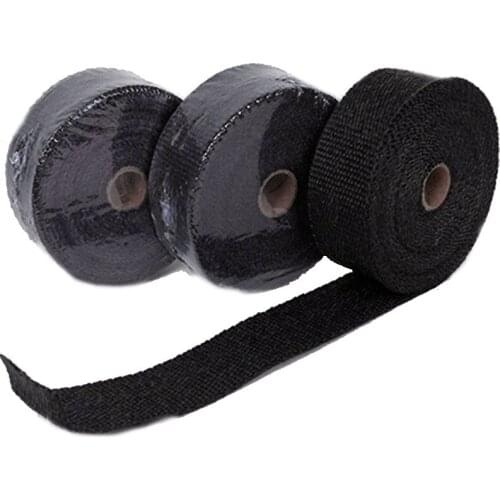 Exhaust Tube Thermal Insulation Collector Tape Motorcycle Auto Fiber Turbo High Heat Wrap Tape 5m x 2.5cm x1.5mm