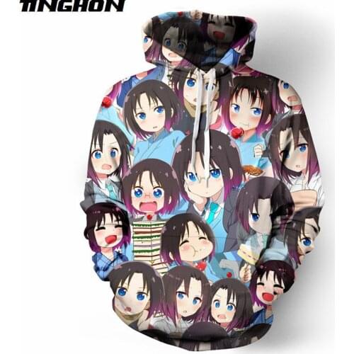Kawaii Maid Anime Hoodie Cool Dragon Girl Hoodies Funny Cosplay Sweatshirt Summer Winter Harajuku Pullovers Streetwear 02