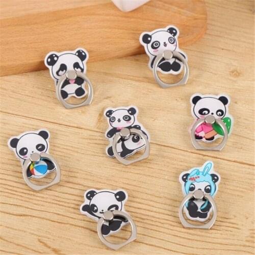 UVR Cartoon Finger Ring Smartphone Stand Holder Mobile Phone Cute Panda Holder Stand For iPhone Xiaomi All Smart Phone