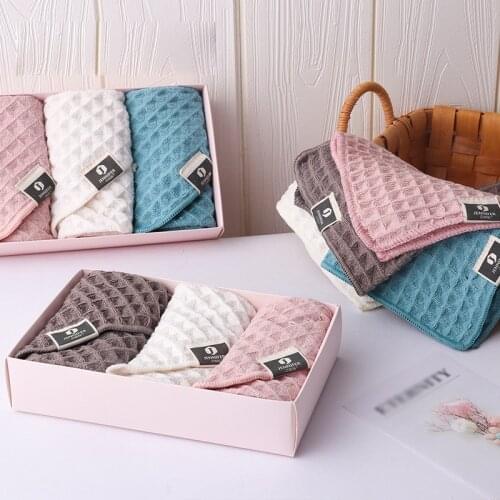 Waffle Design Towel Ultrafine Fiber Skin Does Not Lose Mao Waffle Super Thin Fiber Towel Brown