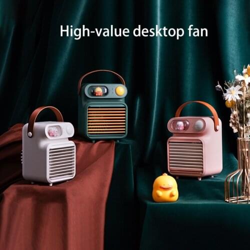 Usb Cooling Fan Portable Air Cooler Fan Air Conditioner Light Desktop Air Cooling Fan Humidifier Purifier For Office Bedroom