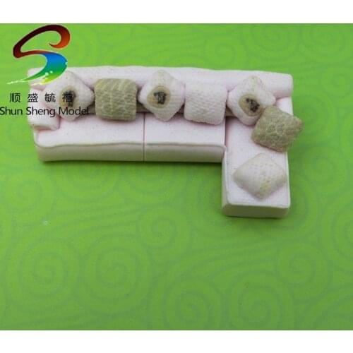 VSF16 White Pink Color 2017 Mini Model sofa set For Model Design scale 1:25--1:50 design flower miniature model Furniture