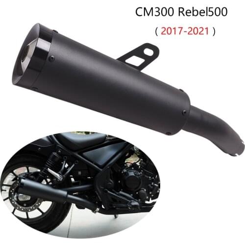 For Honda CM300 Rebel500 2017-2021 Exhaust Pipe Motorcycle Slip-on Muffler Removable DB Killer Escape Stainless Steel Silencer