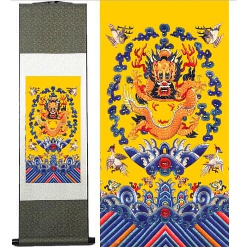 Top qualtiy Dragon painting the Chinese king dragon Chinese scroll painting dragon painting