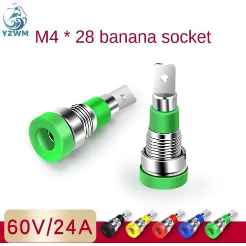 YZWM 2mm 4mm Banana Socket Panel Copper Terminal Lantern Test Terminal / Banana Female Plug Hole