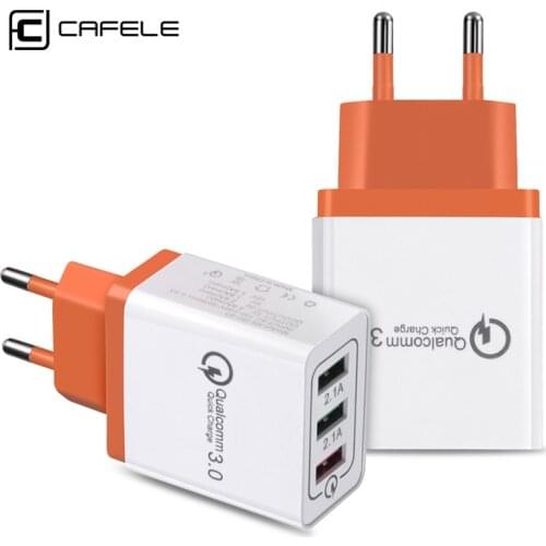 Cafele QC 3.0 USB Charger 18W Quick Charge 3.0 Fast Charger Mobile Phone Adapter For Huawei iPhone Xiaomi Samsung EU Plug