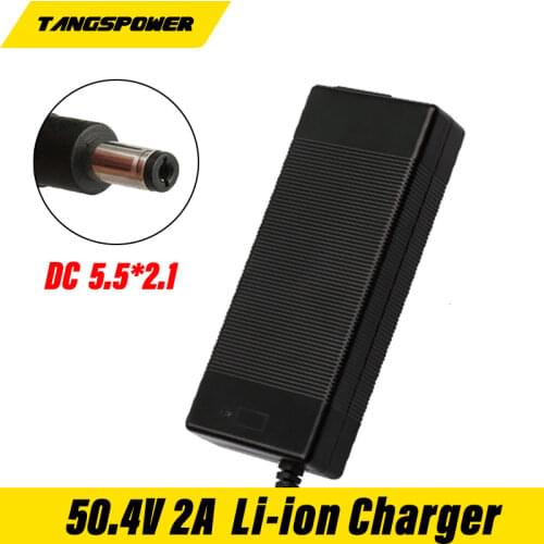 50.4V 2A lithium battery e-bike charger for 12Series 44.4V Li-ion battery electric bicycle charger high quality