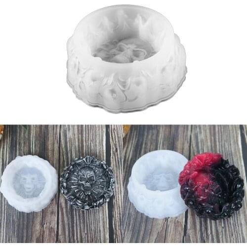Mirror Skull Ashtray Craft DIY Transparent UV Epoxy Resin Silicone Combination Molds for DIY Making Finding Accessories Jewelry