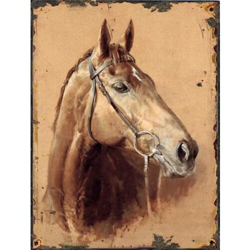 Pozino Farm Animals Cows Horses Chickens for Home Bars Clubs Cafes Vintage Aluminum Retro Metal Sign