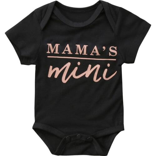 2019 Fashion Newborn Cute Baby Boys Girls Letter Daddys Mamas Jumpsuit Bodysuit Clothes Outfits 1PCS