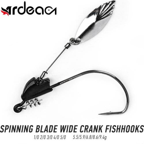 Ardea Crank Hook with Spoon 3pcs Lead Jig Head Fishhook For Soft Worm Lure Fishing Tackle
