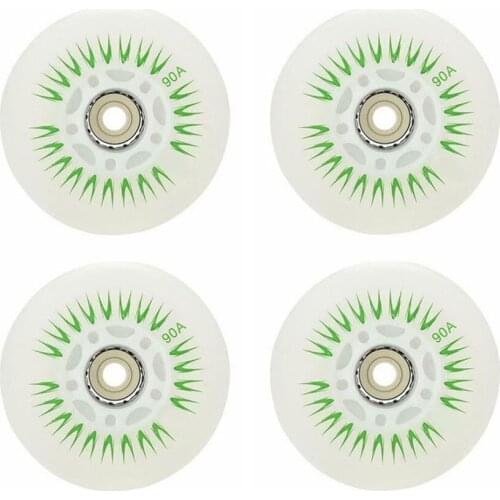 4PCS Flash Inline Skate Wheels 90A LED Lighting Skating Wheels Fashion Cool Flashing Roller Outdoor Sport Skating Accessories PD