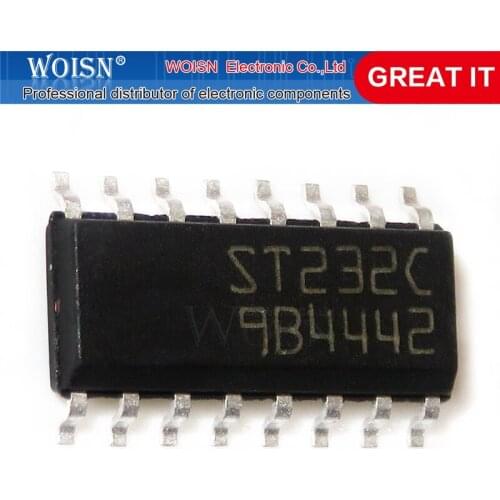 5pcs/lot ST232CDR ST232C ST232 SOP-16 Transceiver chip In Stock