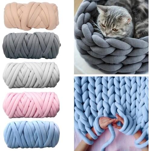 500G The New Thick Wool Yarn Core Filling Cotton Cored Hand-Knitted Machine Washable Can Not Wash Hair DIY Blanket Material