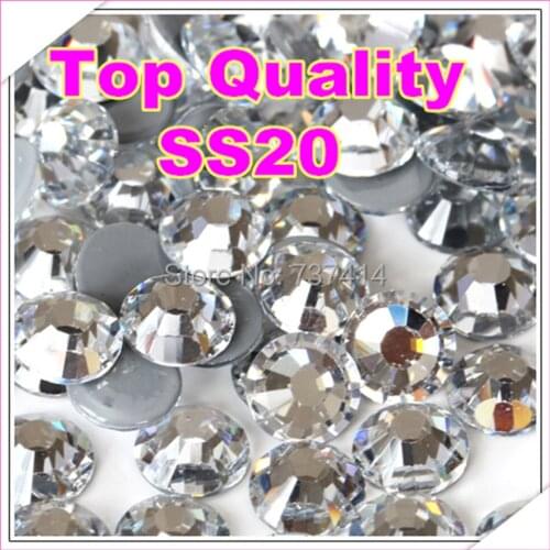AAAA Top Quality Glass Hot Fix Rhinestone More Shiny More Brigst Hotfix Stones Crystal ss20 10gross/bag With Glue