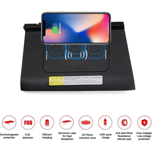 Aotsr QI Wireless Car Charger For Volkswagen Tiguan L 2016+ Intelligent Infrared Fast Wireless Sensitive Charging Phone Holder