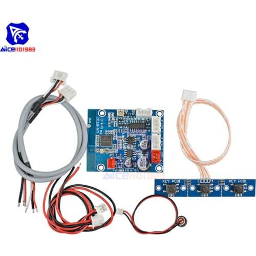 Diymore Bluetooth 4.0/4.1 Audio Receiver Board Stereo Sound Module with Connect Wire Keypad Microphone for Car LN-BT02