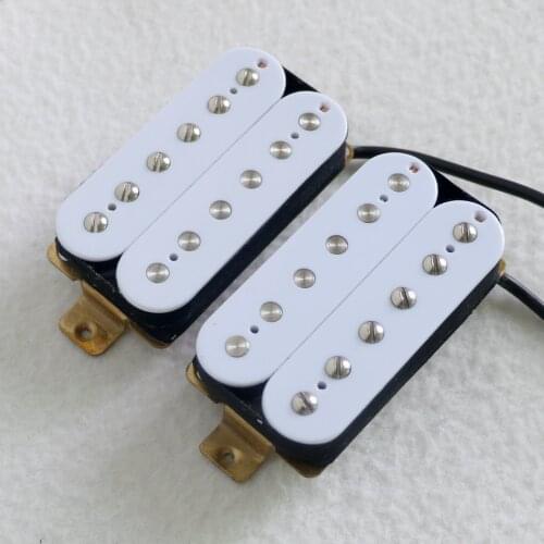 Free Shipping Donlis 1set White Ceramic Magnet Humbucker Guitar Pickup For diy guitar kits