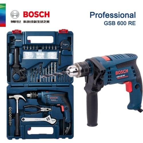 BOSCH GSB 600 RE Impact Drill Electric Hand Drills Multifunction Tool Kit Professional Drilling Machine Screwdriver Set Bore