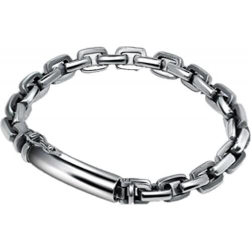 2020 New 100% real pure S925 sterling silver fashion man bracelet 8MM simple punk style jewelry bamboo bracelet for men