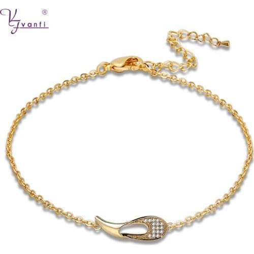 Single-chain spoon shape Bracelet simple fashion golden white color women gift