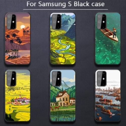 Beautiful scenery illustration Phone Case for Samsung S6 S7 edge S8 S9 S20 S21 S30plus ultra S21/S30 S10-5G lite 2020 S10E