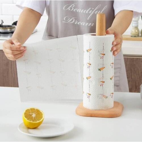 Natural Paper Holders Beech Wood Towel Holder for Home Kitchen Bathroom Desktop Toilet Paper Holder Stand Desk Roll Paper Stand