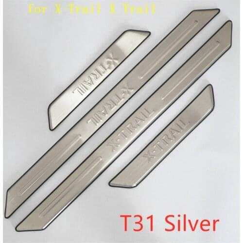 For Nissan X-Trail X Trail XTrail T32 T31 2008-2019 Stainless Door Sills Kick Plates Protector Car Styling Accessories