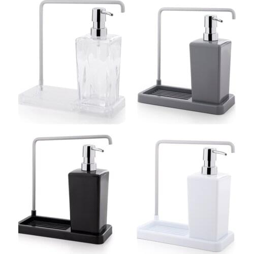 Liquid Soap Dispenser with 360° Rotatable Hanger Hanging Dish Sponge Holder Kitchen Bathroom Accessories 5 Color Washing Bottles