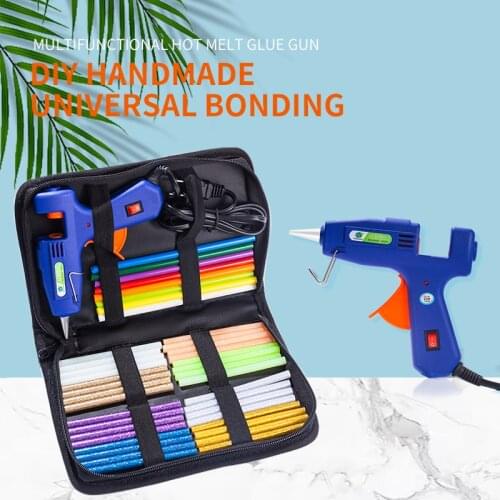 Hot Melt Glue Gun Kit High Temperature Hot Glue Gun Full Size 20W with 24 Glue Sticks And Carry Bag For DIY Arts Crafts Projects