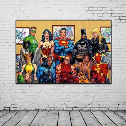 Marvel Superhero Wonder Woman Canvas Paintings Comic Prints and Posters Wall Art Picture for Kids Room Home Decoration Cuadros